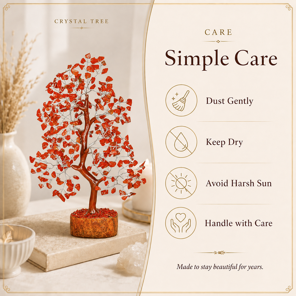 Red Jasper Crystal Tree With Silver Wire