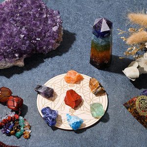 15 Healing Crystals and Stones Set - Raw Chakra Stones Collection
