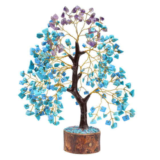 Amethyst and Turquoise Crystal Tree