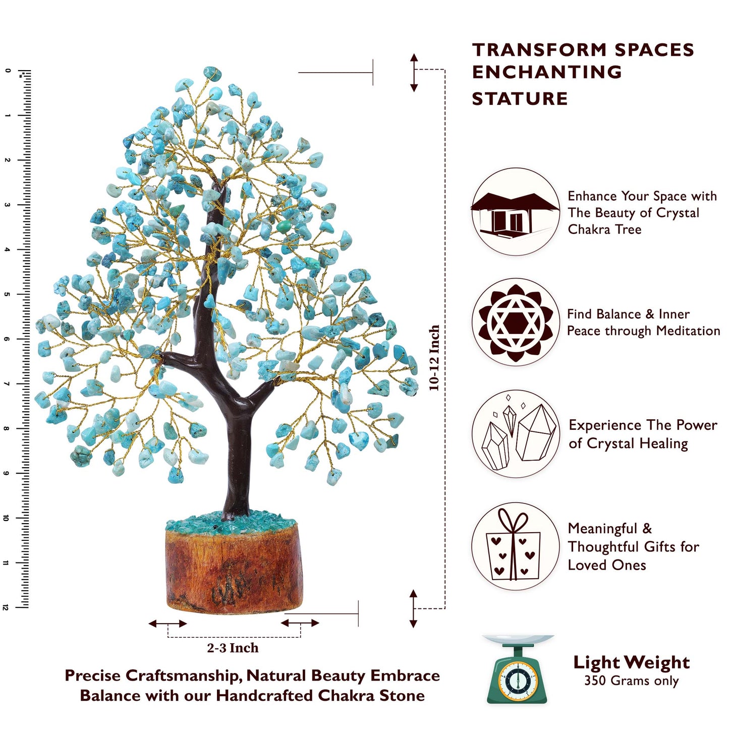 Turquoise Certified Crystal Tree