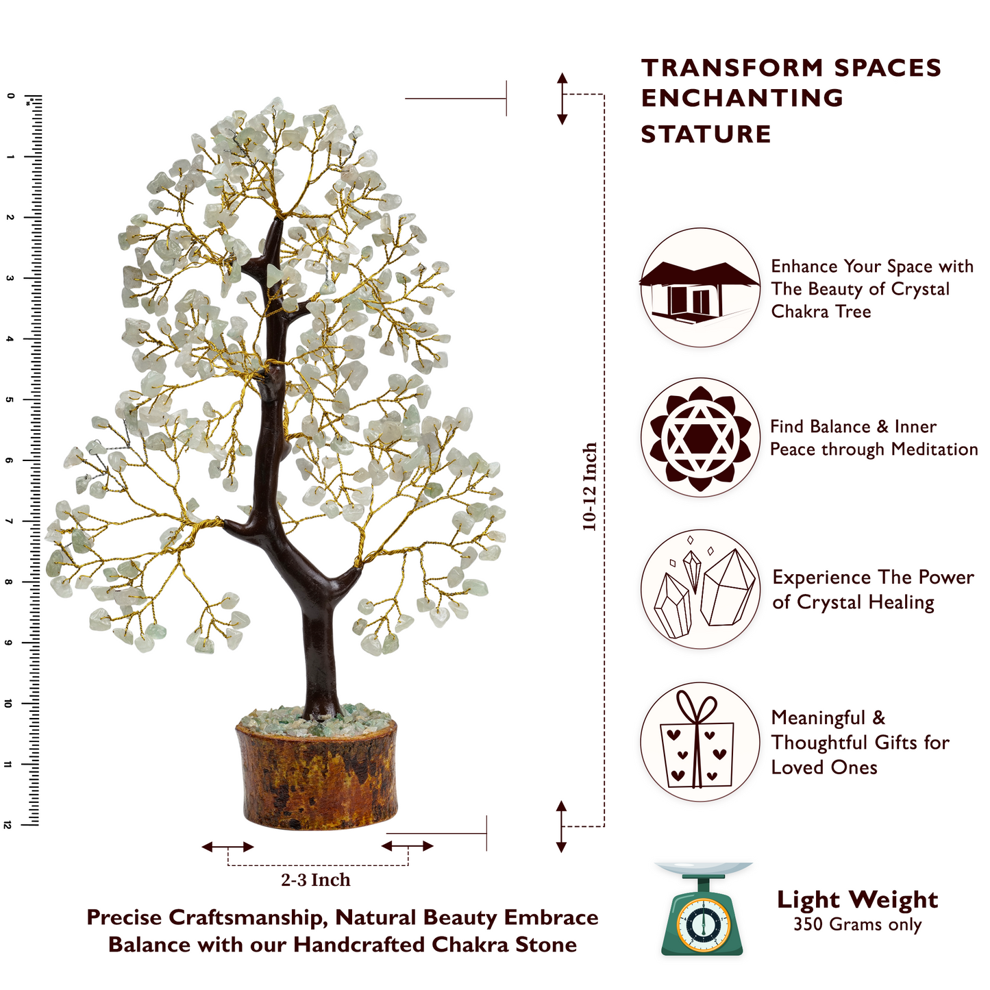 Green Jade Crystal Certified Tree For Peace and Harmony