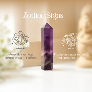 Amethyst Gemstone Wand Healing Crystals for Spiritual Growth
