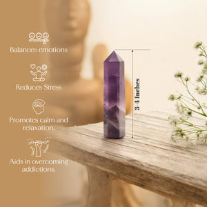 Amethyst Gemstone Wand Healing Crystals for Spiritual Growth