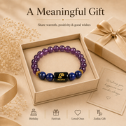 Aquarius Zodiac Healing Crystal Bracelet