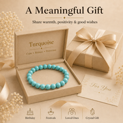 Turquoise Crystal Bracelet (Bead Size: 8mm, Length: 6-7 Inch)