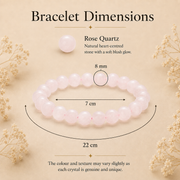Rose Quartz Healing Crystal Bracelet For Love and Healing