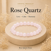 Rose Quartz Healing Crystal Bracelet For Love and Healing