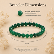 Green Aventurine Certified Healing Crystal Stone Bracelet