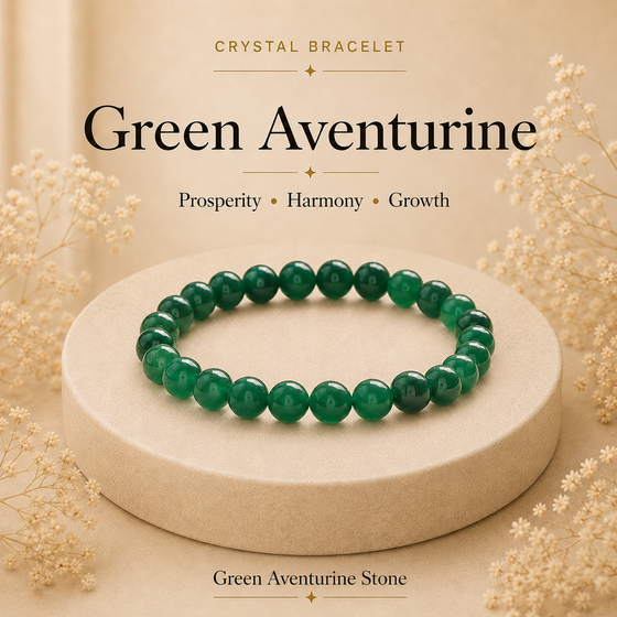 Green Aventurine Certified Healing Crystal Stone Bracelet