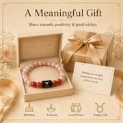 Taurus Zodiac Bracelet with Sunstone & Red Jasper