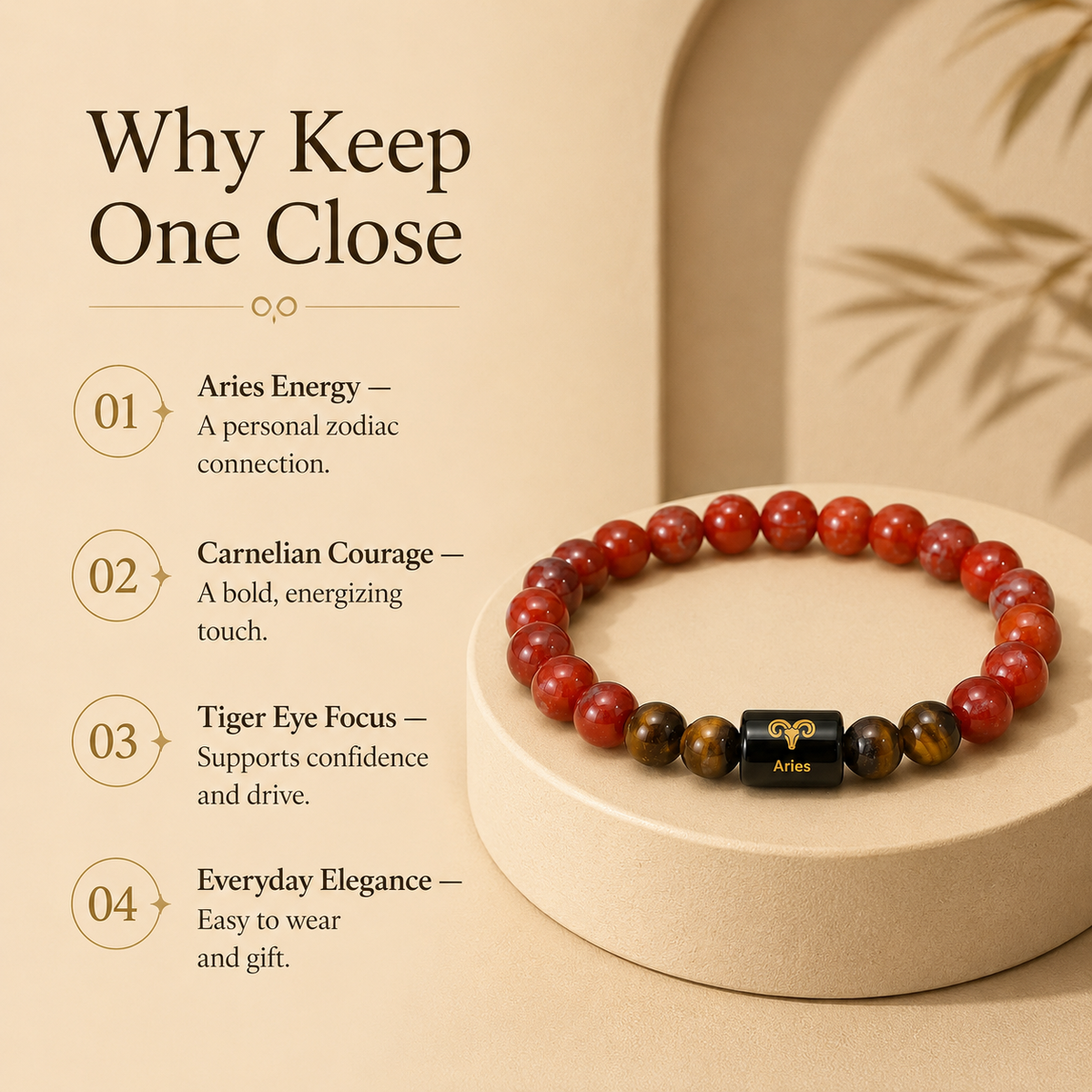 Amethyst Aries Zodiac Crystal Bracelet - Enhance Your Protection