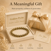 Pyrite Beaded Bracelet for Abundance, Protection, and Vitality