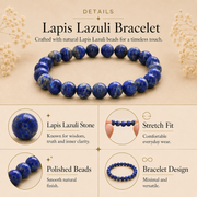 Lapis Lazuli Certified Healing Crystal Bracelet