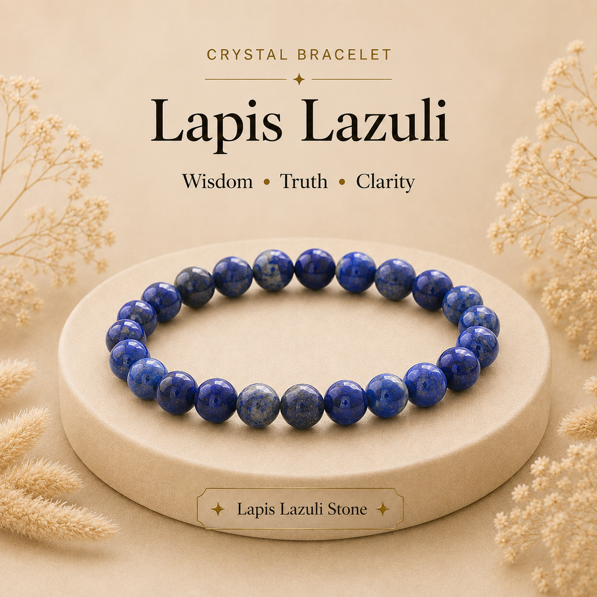 Lapis Lazuli Certified Healing Crystal Bracelet