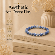Sodalite Crystal Bracelet (Bead Size: 8mm, Length: 6-7 Inch)