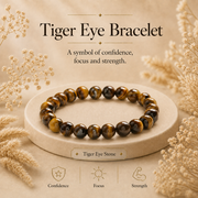 Tiger Eye Healing Crystal Bracelet - Spiritual Protection and Clarity