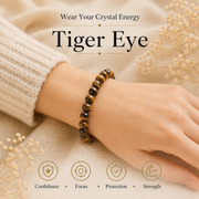 Tiger Eye Healing Crystal Bracelet - Spiritual Protection and Clarity