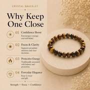 Tiger Eye Healing Crystal Bracelet - Spiritual Protection and Clarity