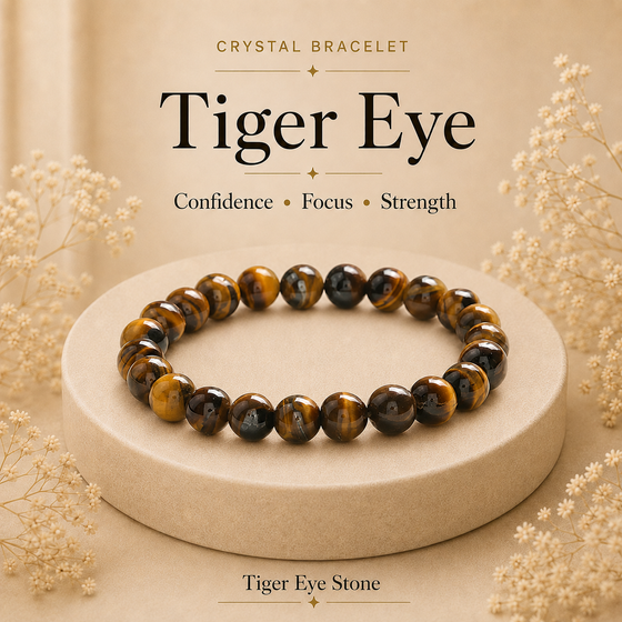 Tiger Eye Healing Crystal Bracelet - Spiritual Protection and Clarity