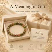 Unakite Crystal Bracelet (Bead Size: 8mm, Length: 6-7 Inch)