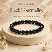 Black Tourmaline Certified Healing Crystal Bracelet