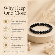 Black Tourmaline Certified Healing Crystal Bracelet