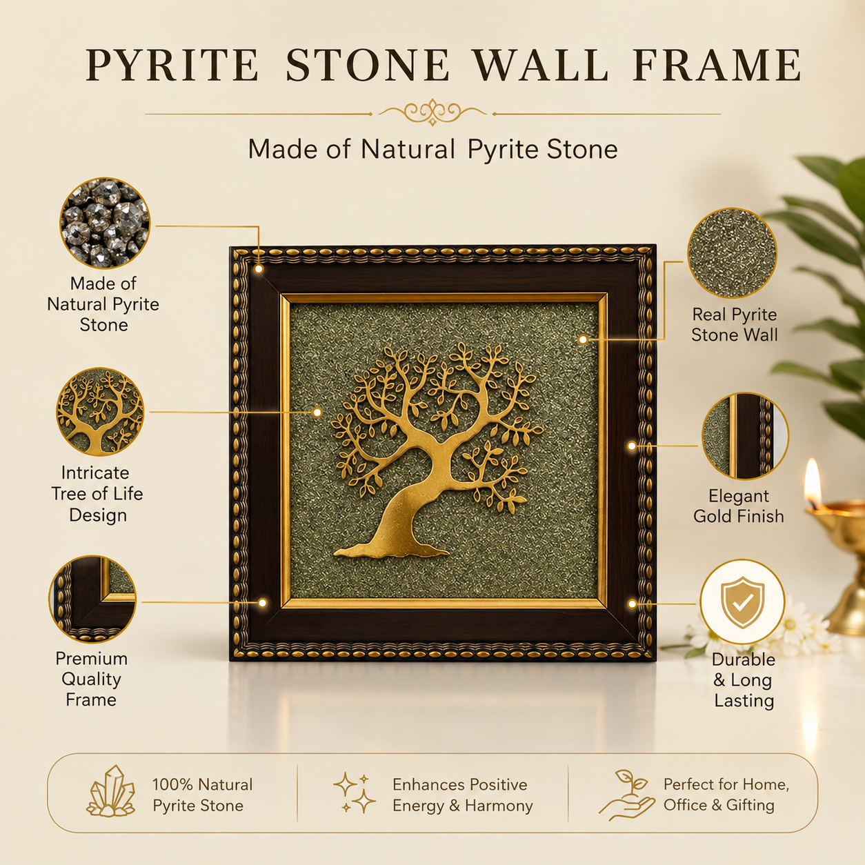 Buy Tree of Life Pyrite Frame