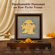Panchamukhi Hanuman Raw Pyrite Frame