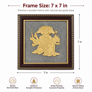 Panchamukhi Hanuman Raw Pyrite Frame