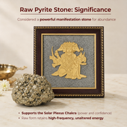 Panchamukhi Hanuman Raw Pyrite Frame