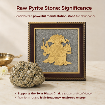 Panchamukhi Hanuman Raw Pyrite Frame