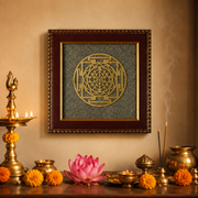 Shop Shri Yantra Pyrite Frame for Wealth, Prosperity & Positive Energy