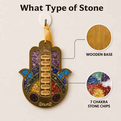 7 Chakra Hamsa Hand Hanger