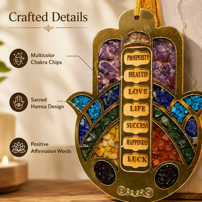 7 Chakra Hamsa Hand Hanger