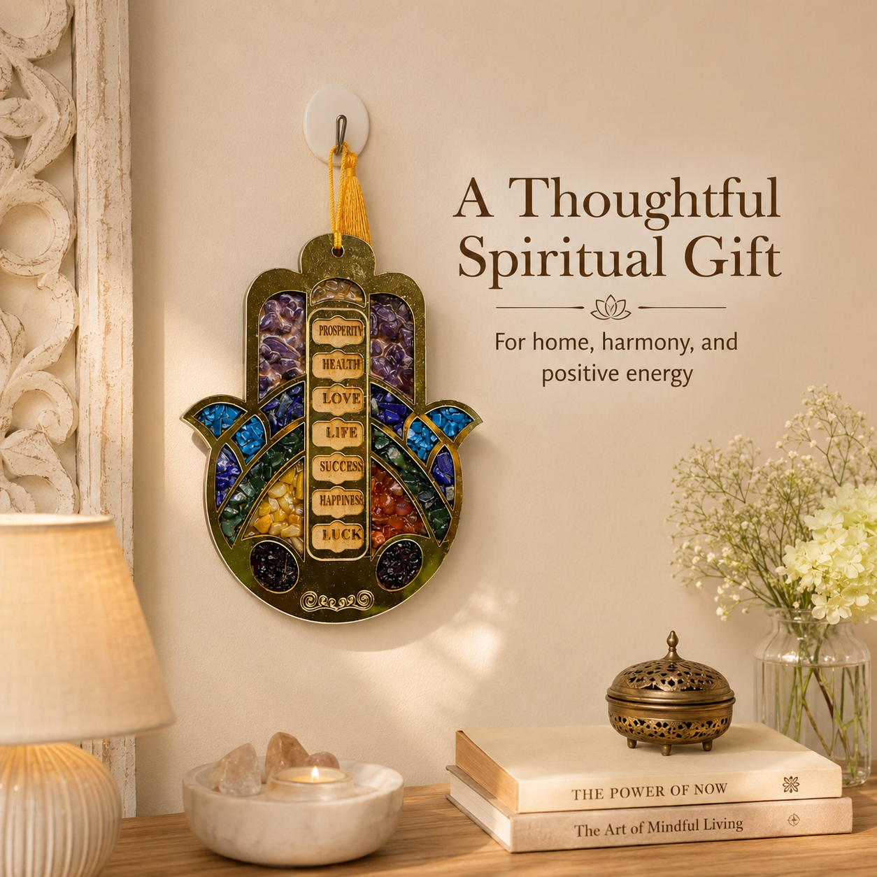 7 Chakra Hamsa Hand Hanger