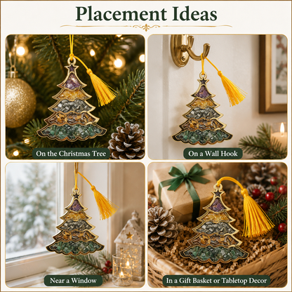 Crystal Stone Christmas Tree Hanging Ornament