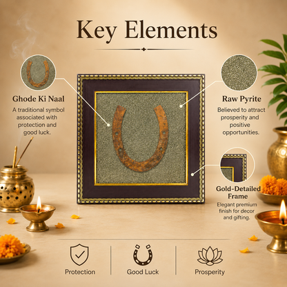 Ghode Ki Naal on Raw Pyrite Frame