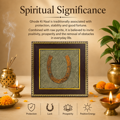Ghode Ki Naal on Raw Pyrite Frame