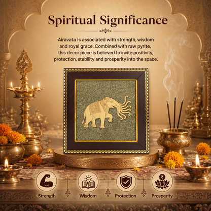 Airavata on Raw Pyrite Frame
