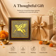 Flying Horse on Raw Pyrite Frame