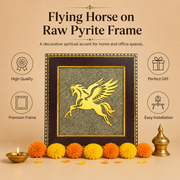 Flying Horse on Raw Pyrite Frame