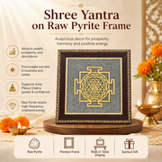 Shree Yantra on Raw Pyrite Frame