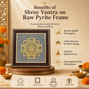 Shree Yantra on Raw Pyrite Frame