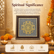 Shree Yantra on Raw Pyrite Frame