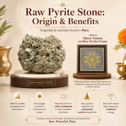 Shree Yantra on Raw Pyrite Frame