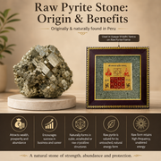 Vyapar Vriddhi Yantra on Raw Pyrite Frame