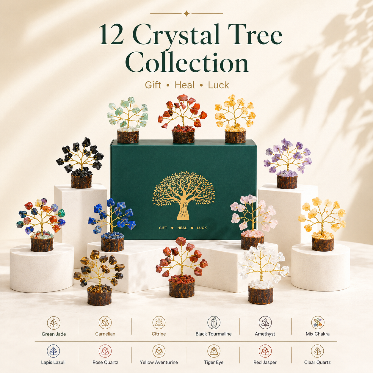 12 Crystal Tree Gift Set