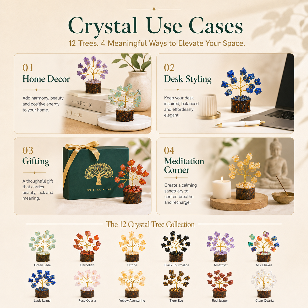 12 Crystal Tree Gift Set