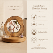 Round Wood Seven Chakra Crystal Tree