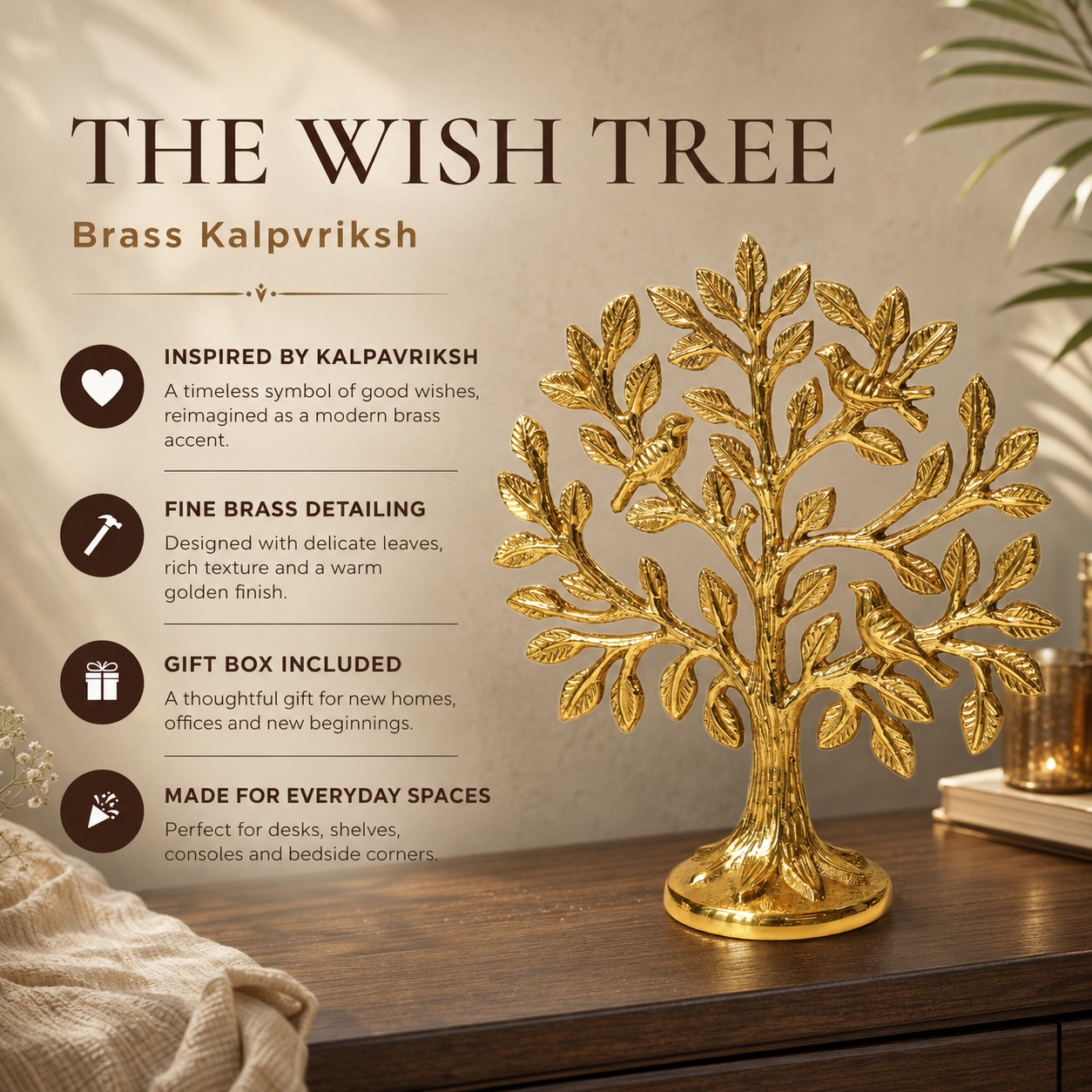 Buy Brass Kalpavriksh Wish Tree